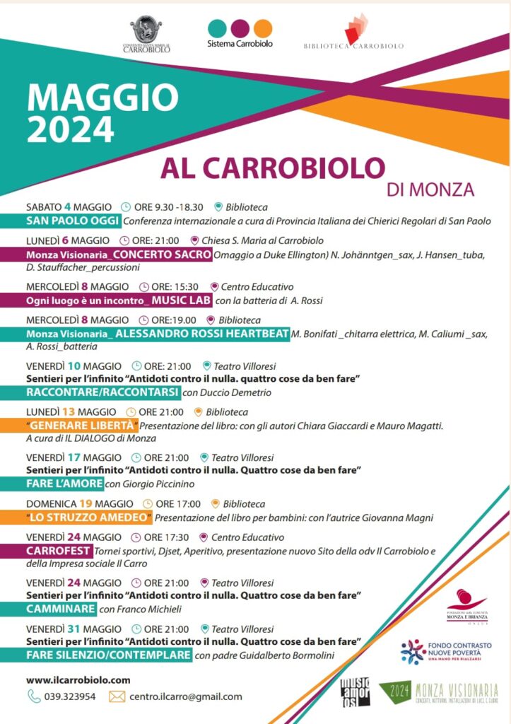 Calendario eventi maggio 2024 - Il Carrobiolo