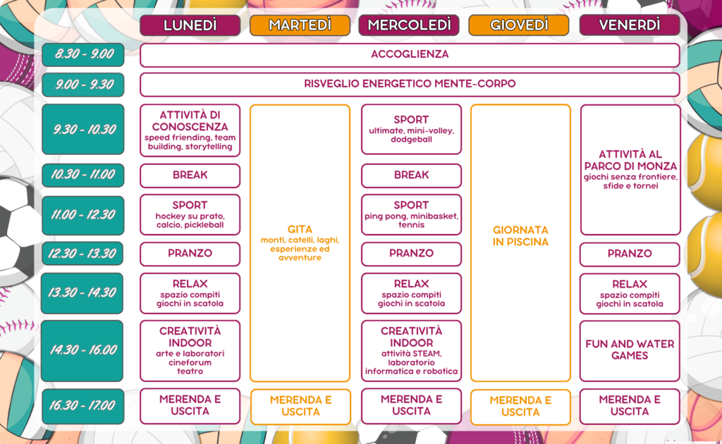 Programmazione settimanale C.E. 2026